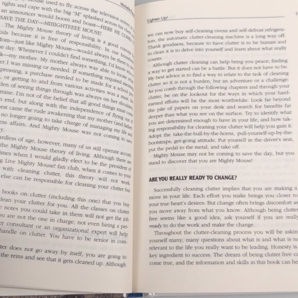 3/$20 Lighten Up Free Yourself from Clutter Self Help Hardcover Book - Picture 10 of 15